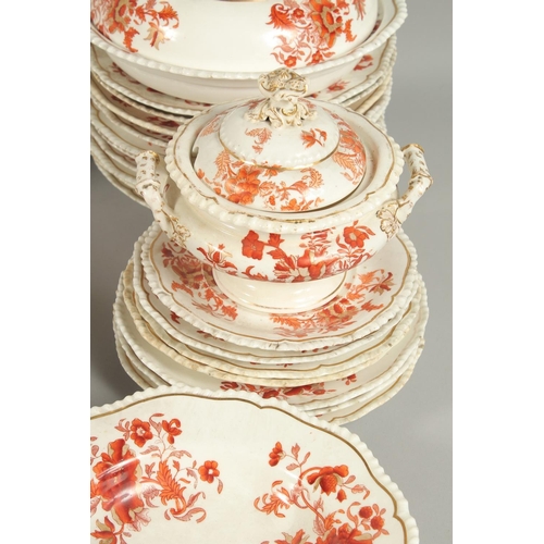 1223 - A VERY GOOD CHAMBERLAIN WORCESTER DINING SERVICE comprising: five various sized dishes, large circul... 