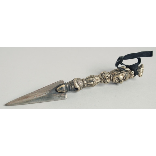 1242 - AN ISLAMIC SPIKE. 24cm long.