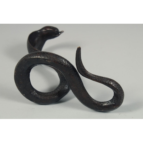 1251 - A BRONZE COBRA 7ins high.