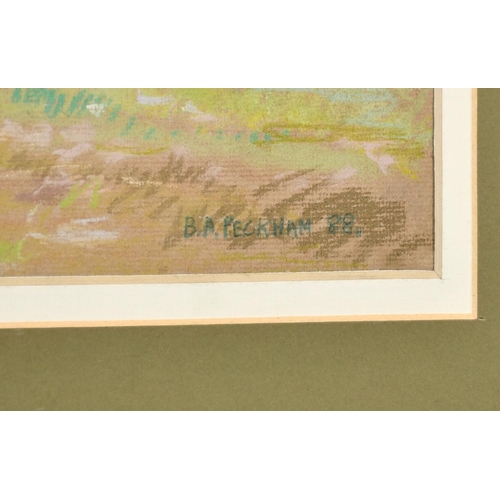 118 - Barry Peckham (20th Century), 'Pines', a landscape with Pine trees on a hill, pastel, signed and dat... 