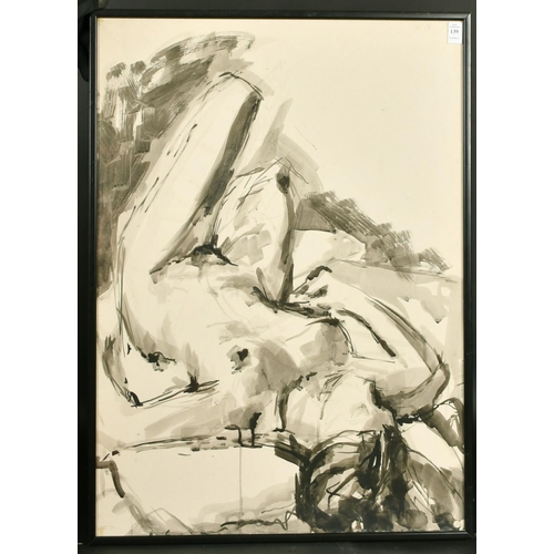 139 - Elizabeth Hadden-Cave (20th Century) A nude figure lying on their back, watercolour, 29.75