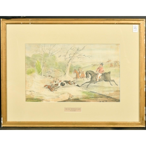 171 - Samuel Alken Jnr (c.1784-1825) The Old Berkeley Hunt, four hunting scenes, watercolours and pencil a... 