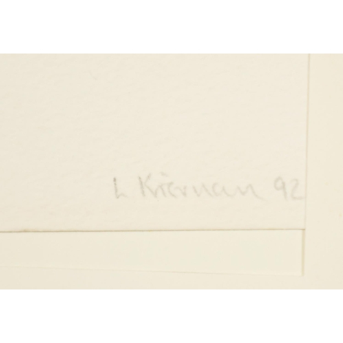 191 - Lydia Kiernan (20th Century) A racehorse and jockey at full gallop, watercolour, signed and dated '9... 
