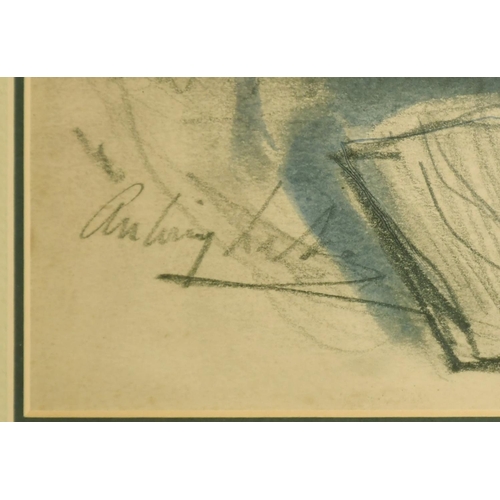 205 - Antony Lake (1905-1956), 'Glass Blowers', mostly charcoal, signed, 9.5