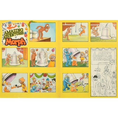 208 - Bill Mevin, 'Amazing Adventures of Morph, watercolour, signed, 16