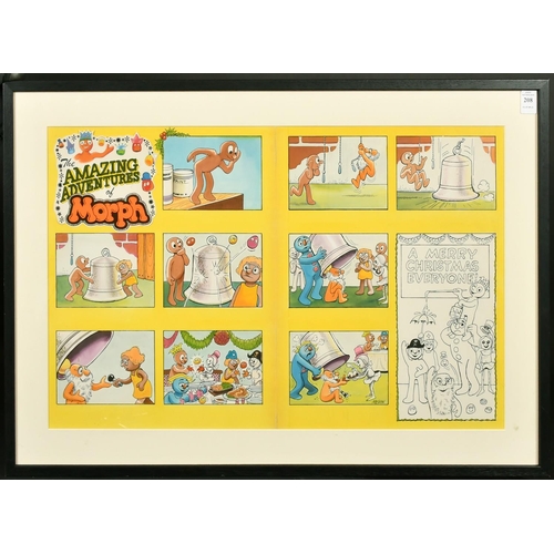 208 - Bill Mevin, 'Amazing Adventures of Morph, watercolour, signed, 16