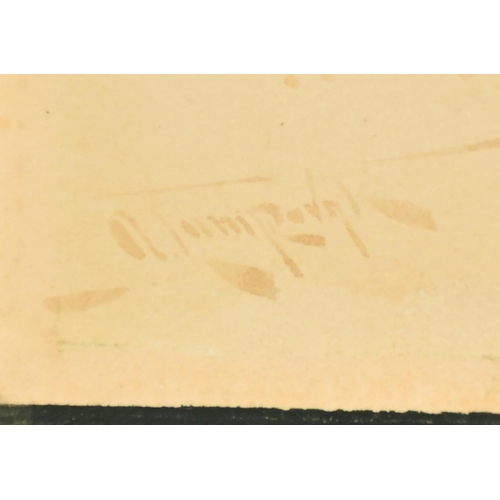 209 - Augustus Osborne Lamplough (1877-1930), 'A Peep at the Nile', watercolour, signed, inscribed verso, ... 