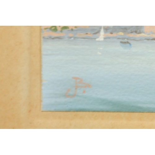 210 - Joseph Bonello (b. 1878) Maltese, a pair of Maltese Harbour views, gouache, signed with initials and... 