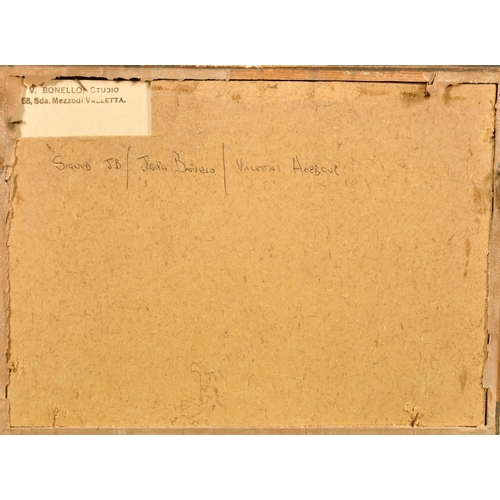 210 - Joseph Bonello (b. 1878) Maltese, a pair of Maltese Harbour views, gouache, signed with initials and... 