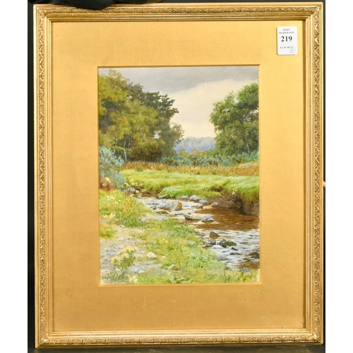 219 - Arthur Trevethin Nowell (1862-1940) British, a pair of watercolour views of river scenes, signed wit... 