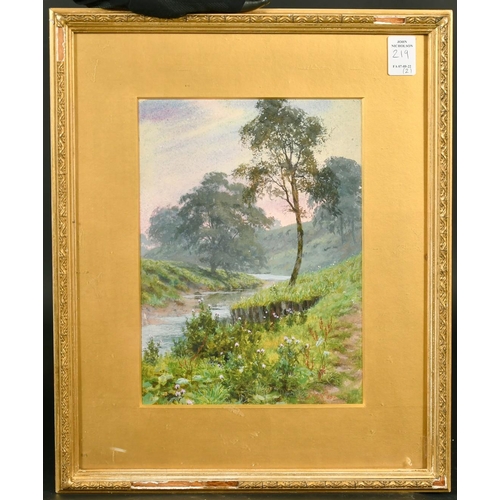 219 - Arthur Trevethin Nowell (1862-1940) British, a pair of watercolour views of river scenes, signed wit... 