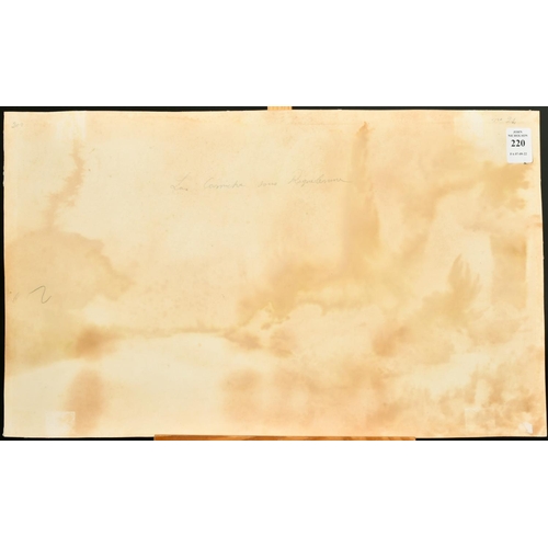220 - Ernest-Louis Lessieux (1848-1925) French, 'La Corniche Sous Roquebrune', watercolour, signed, 11.25