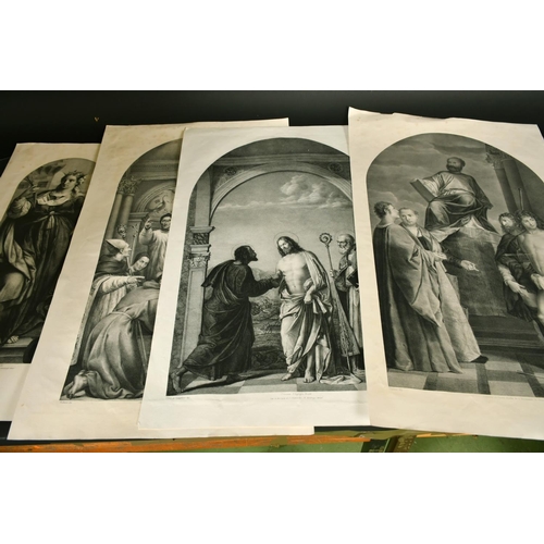 23 - 19th Century Continental lithographs after Old Masters, religious subjects, sizes from 31.5