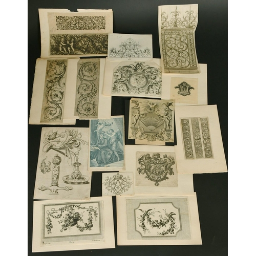 28 - A small group of Old Master prints of decorative subjects, sizes from 2.75