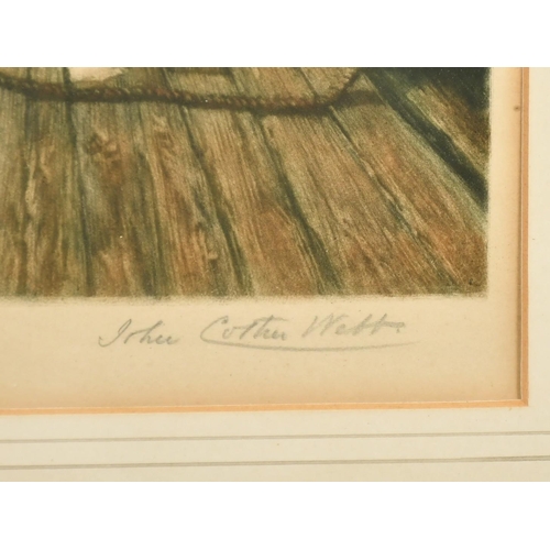 30 - After Turner, Calais Pier, colour print, signed in pencil by the engraver, 13