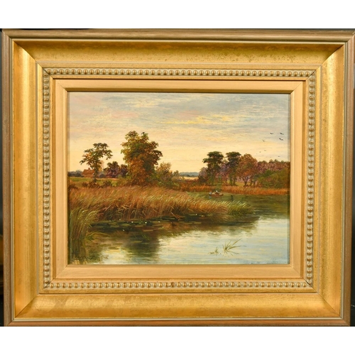 306 - Mark Edwin Dockree (19th Century) British, a pair of oil on board views, 'Barton Broad' and 'Wroxham... 