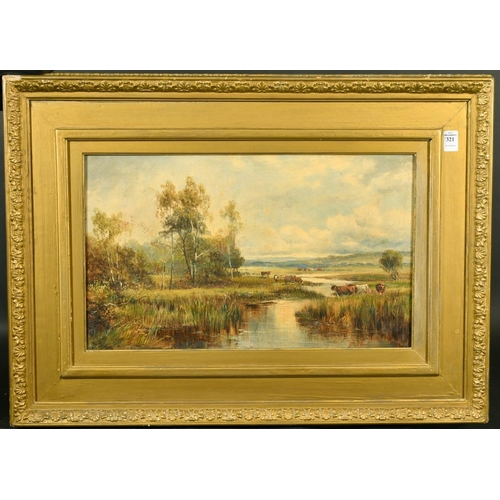 321 - Martin Jacobi (19th Century) British, 'On a Tributary of the Trent, Near Nottingham', oil on canvas,... 
