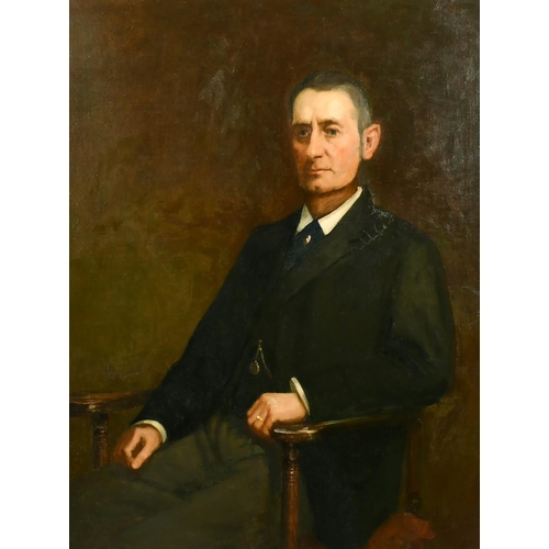 334 - English School (late 19th Century) Portrait of a gentleman seated, oil on canvas, 44