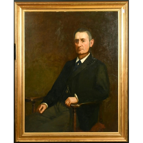 334 - English School (late 19th Century) Portrait of a gentleman seated, oil on canvas, 44