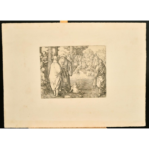 4 - After Lucas van Leyden, The Baptism of Christ in the River Jordan, engraving, 5.5