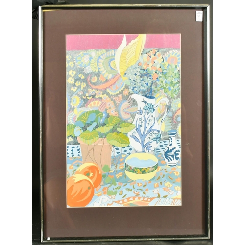 46 - Ann Beaty (20th Century) a pair of pastel still life compositions 19.5