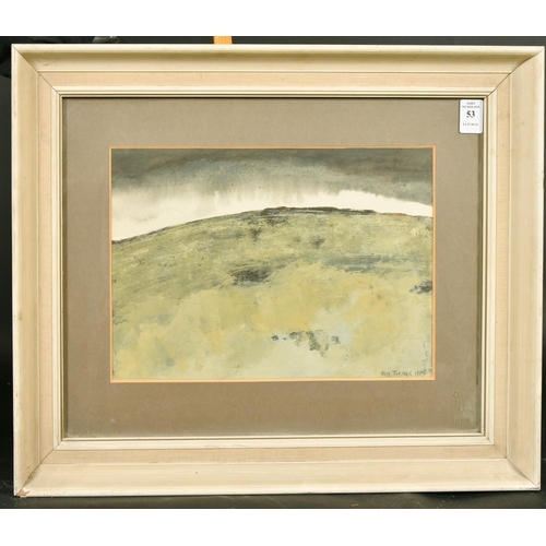 53 - Alan Turner (1943-2020) a hillside landscape, mixed media, signed and dated 1975, 8.5