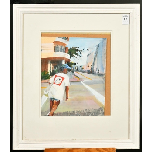 54 - Maggie Vance (20th Century) 'Senior Citizen, Miami Style', watercolour, signed 10