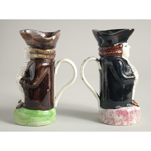 1126 - TWO SMALL TOBY JUGS. 7ins high.