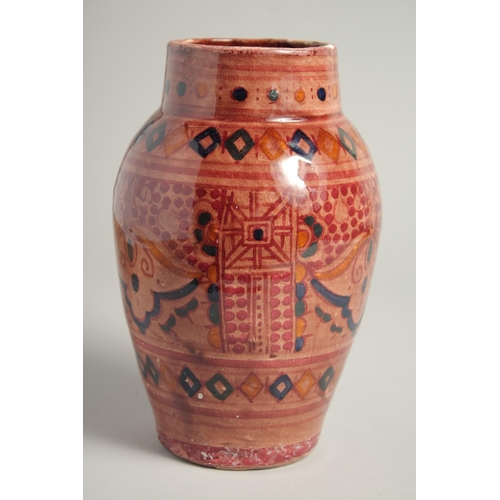 1130 - A LUSTRE POTTERY VASE. 9ins high.