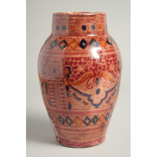 1130 - A LUSTRE POTTERY VASE. 9ins high.