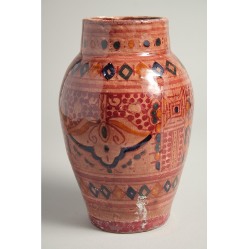 1130 - A LUSTRE POTTERY VASE. 9ins high.