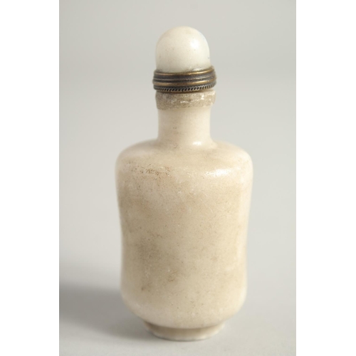 1246 - A CHINESE HARDSTONE SCENT BOTTLE. 3ins long.