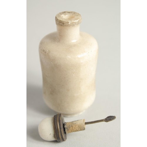 1246 - A CHINESE HARDSTONE SCENT BOTTLE. 3ins long.