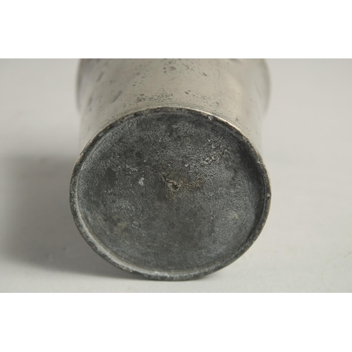 1339 - A 17TH CENTURY PEWTER MEASURE. 3ins high