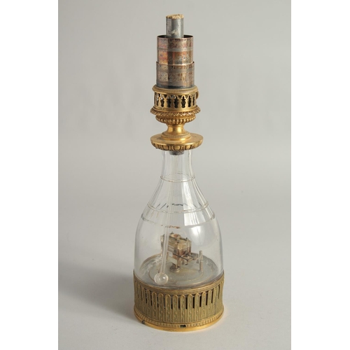 1426 - A RARE CASTLE MERCURY LAMP in the form of a decanter.