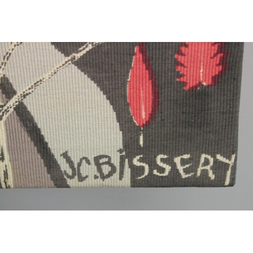 1434 - A LARGE 1960'S TAPESTRY by J. C. BISSENY. 36ins x 50ins.