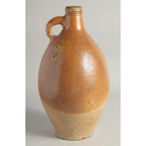 1463 - A LARGE EARLY STONEWARE FLAGON. 16ins high.