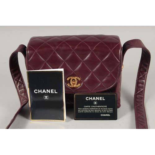 1484 - A CHANEL BLACK PADDLE BAG, No. 2889162. 7ins in a black dust bag.