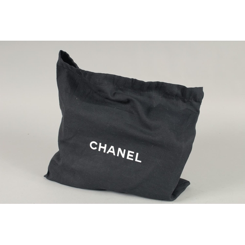 1484 - A CHANEL BLACK PADDLE BAG, No. 2889162. 7ins in a black dust bag.