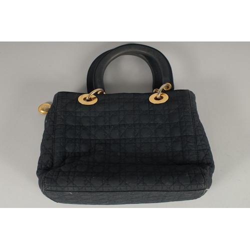 1485 - A CHRISTIAN DIOR BLACK BAG 10ins wide