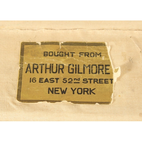 1504 - A LOUIS VUITTON SUITCASE. No. 810009 with Louis Vuitton label and ARTHUR GILBERT, New York. Lock no.... 