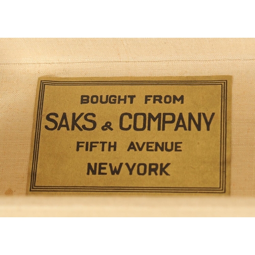 1505 - A LOUIS VUITTON SUITCASE. No. 82154 with Louis Vuitton label. Saks & Co., New York label. Pull-out t... 