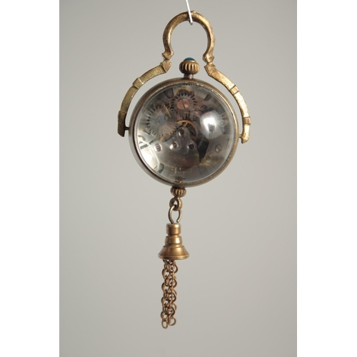 1583 - A MINIATURE BALL WATCH. 1in.