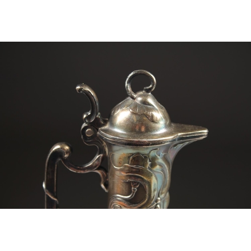 1659 - A W M F ETCHED CLARET JUG. 9ins high.