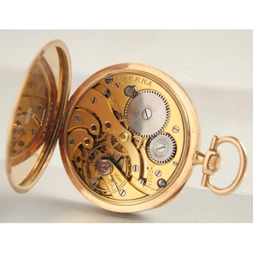 1668 - AN ETERNA 14CT GOLD DRESS WATCH.