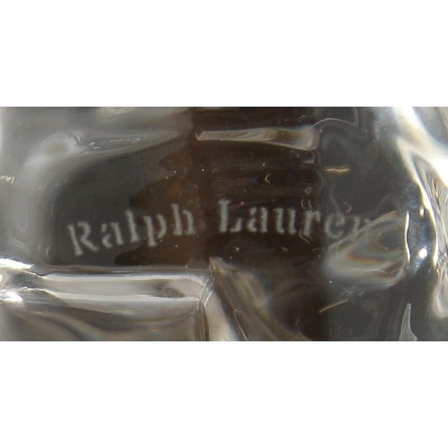 1692 - A RALPH LAUREN GLASS BOOT. Signed, in a Ralph Lauren box.