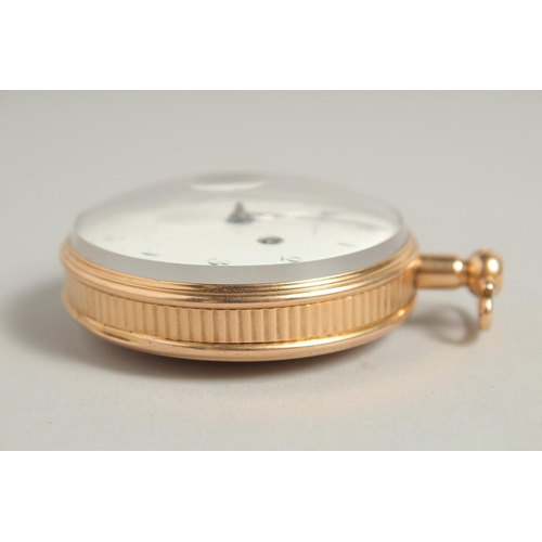 1721 - AN 18TH CENTURY GOLD POCKET WATCH BY F. WEYMAN, BRUXELLES.