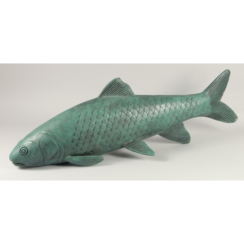 1028 - A LARGE CHINESE BRONZE FISH.