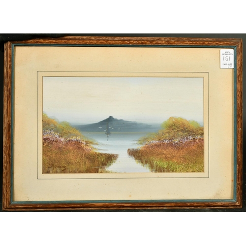 151 - A. Blackshaw, Circa 1923, 'Clovelly' a hilltop view, watercolour, signed, 28.5