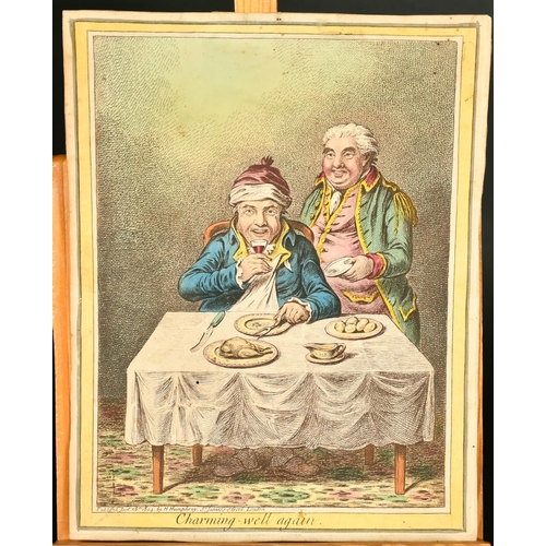 19 - James Gillray (1757-1815), 'Charming - Well Again', hand-coloured caricature, 10.5